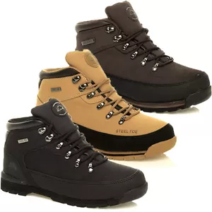 WOMENS LIGHTWEIGHT LADIES LEATHER SAFETY WORK BOOTS STEEL TOE CAP SHOES TRAINERS - Picture 1 of 6