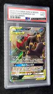 Pokemon Umbreon Darkrai GX Holo Nachtara EN 125/236 Unified Minds PSA 9 come nuovo - Foto 1 di 2