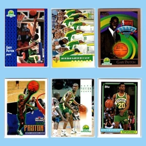 Lot of 6 Gary Payton Basketball Cards Sonics Bucks Lakers Celtics Heat HOF - Picture 1 of 2