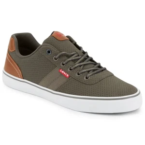 Levi's Men's Lancer Sneakers Low Top Lace Up Perforated Charcoal Navy Size 10 - Picture 1 of 9