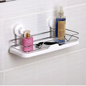 AIEN Bathroom Sucker Shower Shelf Holder Wall Mount Storage Caddy Rack Organizer - Picture 1 of 5