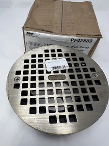 PROFLO PF42889 Nickel 6" Grate With 4" Adjustable Drain Barrel Top - Picture 1 of 5