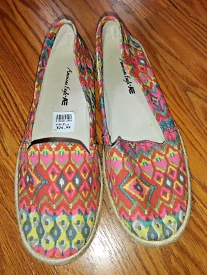 American Eagle US Size 7.5 Slip-On Geometric Casual Flats Shoes/Espadrilles-NEW - Image 1 of 4