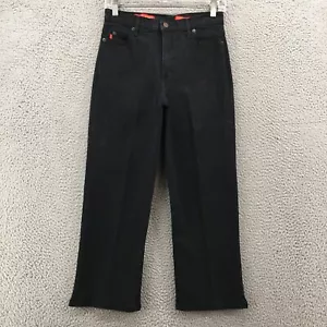 NYDJ Capri Jeans Womens 10 (actual 28x23.5) Black Cotton Blend High Rise Zip Fly - Picture 1 of 20