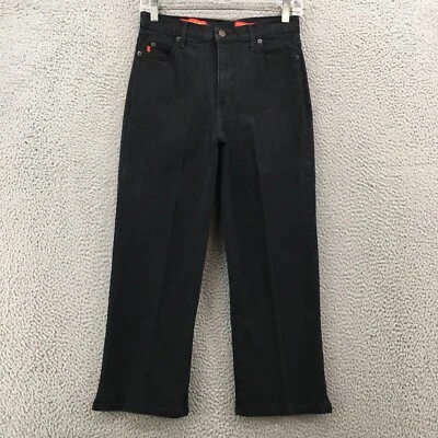 NYDJ Capri Jeans Womens 10 (actual 28x23.5) Black Cotton Blend High Rise Zip Fly - Image 1 of 4