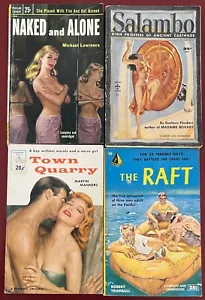 Four 25 Cent Vintage Paperback Novels with Great Cover Art - Picture 1 of 8