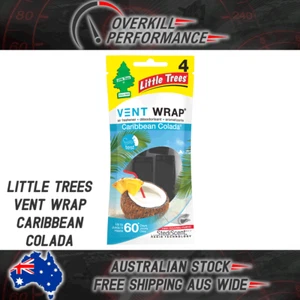 Little Trees Air Freshener Vent Wrap Caribbean Colada 4 Pack - Car Truck Home - Picture 1 of 1