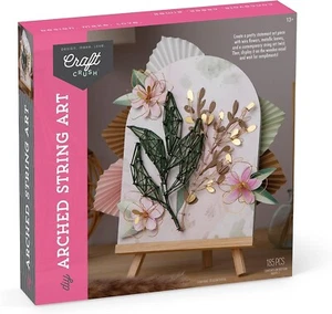 Craft Crush DIY String Art Craft Kit - Floral Interior Design DIY Activity - Picture 1 of 5