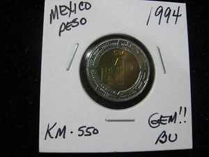 1994 MESSICO PESO KM-550 BI GEMMA METALLICA!! FDC - Foto 1 di 2