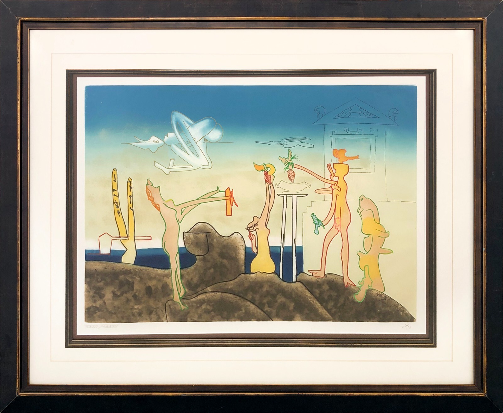 ROBERTO MATTA "12AM" 1974 | SIGNED AQUATINT ETCHING FROM L'ARC OBSCUR DES HEURES