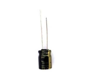 5x Panasonic FC Aluminium Electrolytic Capacitors-Radial Leaded 220uF 25V 105c - Imagen 1 de 3