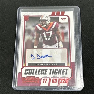 2021 Contenders College Ticket Red Foil Auto RC Divine Deablo #249 - Picture 1 of 2