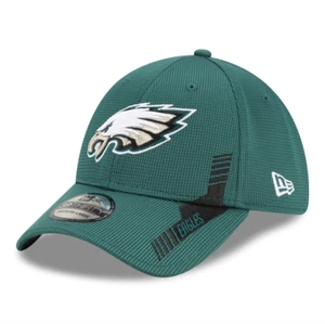 Men's Philadelphia Eagles New Era Green 2021 NFL Sideline Home 39THIRTY Flex Hat - Picture 1 of 5