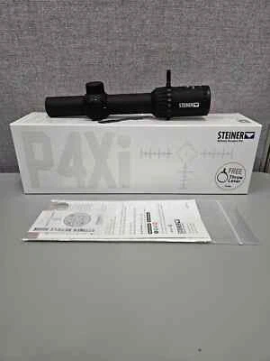 Steiner P4Xi 1-4x24mm MIL Riflescope, Illuminated G1 Reticle, 30mm (OD-5204) - Image 1 of 3
