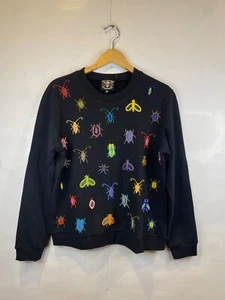 Sudadera para mujer Any Old Iron Beautiful Creatures negra con cuentas insectos insectos XL - Imagen 1 de 7