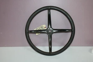 Volante de goma dura negro 1A2 Ford de finales de 1929 17" OEM 4 postes buje con llave - Imagen 1 de 6