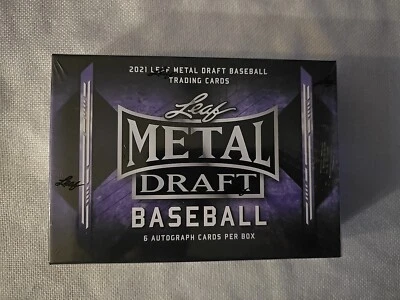 2021 Leaf Metal Draft Hobby Box Baseball Factory Sealed 6 Autos per box! - Image 1 of 3