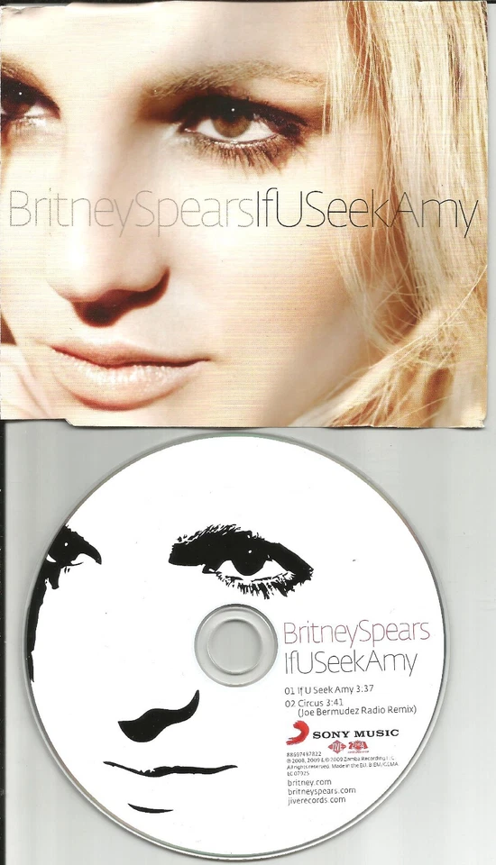 BRITNEY SPEARS If U seek Amy w/ Circus REMIX PIC DISC Europe CD Single USA seler — 第 1/1 张图片