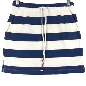 Gonna Vineyard Vines Maglia Donna 2XS Blu Bianco Cotone Righe 2 Tasche Mini - Foto 1 di 6