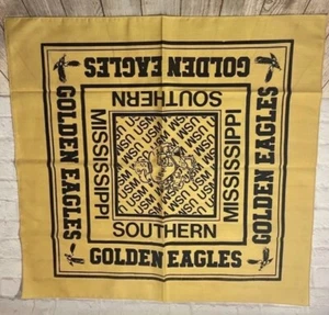 Golden Eagles University of Southern Mississippi USM Vintage Rally Flag Bandana - Picture 1 of 6