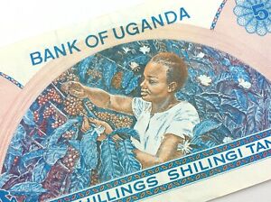 1979-1980 Bank of Uganda 5 Shillings Circulated Banknote P812