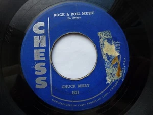 CHUCK BERRY 45 'ROCK & ROLL MUSIC' USA CHESS 1957 ROCK'N'ROLL R&B BLUES VG- - Picture 1 of 2