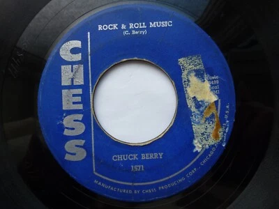 CHUCK BERRY 45 'ROCK & ROLL MUSIC' USA CHESS 1957 ROCK'N'ROLL R&B BLUES VG- - Image 1 of 2