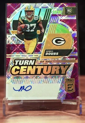 Romeo Doubs 2022 Panini Donruss Elite Turn Of The Century Purple RC Auto /49 SSP - Image 1 of 2