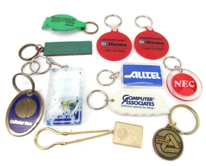 Lot Of 11 Assorted Technology Themed Keychains ~ NEC Sunsoft AT&T Kodak ~ - Picture 1 of 13