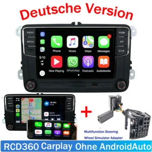 Autoradio tedesca RCD360 + cavo SWC CarPlay RVC BT per VW GOLF Passat Caddy Polo - Foto 1 di 11