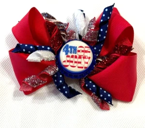 Beautiful 4th of July inspired hair bow for girls. - Picture 1 of 3