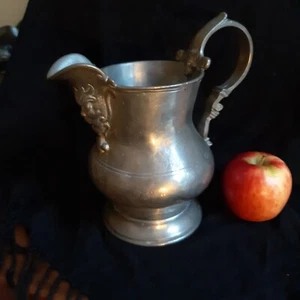 Antique French C1850 Pewter Etains De Paris Bacchus Wine Pitcher/Jug - Picture 1 of 12