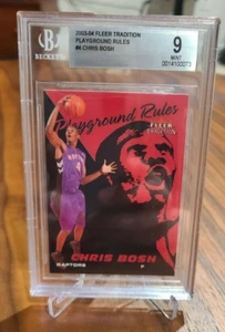 Beckett 03-04 Fleer Traditions Playground Rules Chris Bosh Rookie! #4 BGS 9 Mint - Picture 1 of 2