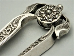 Biedermeier Zuckerzange Wien Austria 13 Lot Silber Adlerpunze Radpunze May (49) - Bild 1 von 6