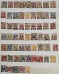 SEYCHELLES Used/Unused Classic Lot on Album Page Unchecked for Types HIGH CV! - Picture 1 of 1