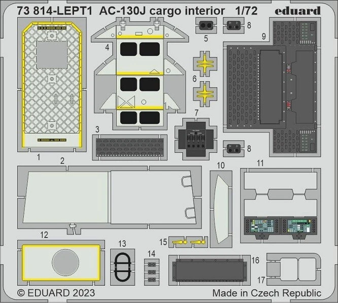 Eduard Accessories 73814 - 1:72 AC-130J Cargo Interior 1/72 Zvezda - Nuovo - Immagine 1 di 1