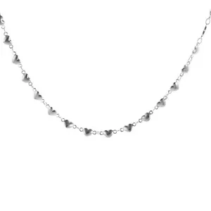 Collana cuore argento moda catena clavicola retrò semplice amore cuore - Foto 1 di 4