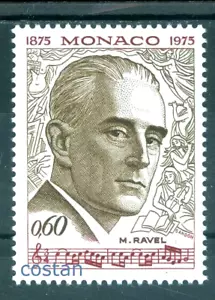 1975 Maurice RAVEL,French Composer,music instruments,Monaco,Mi.1183,MNH - Picture 1 of 1