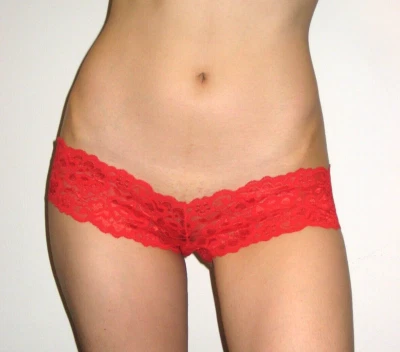 Tanga de encaje súper lindo sexy LEG AVENUE talla M/L rojo Foto 1 de 4