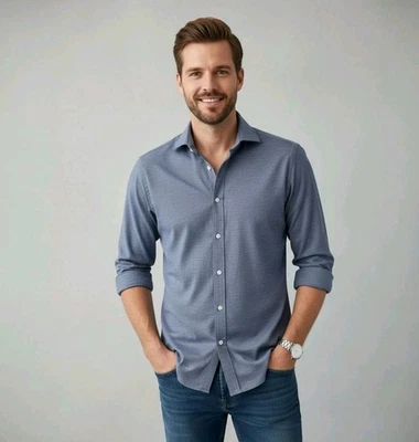 Todd Snyder NY Slim Fit 2-Ply Cotton Button Up Shirt 15 (34/35) - Minimalist - Imagem 1 de 4