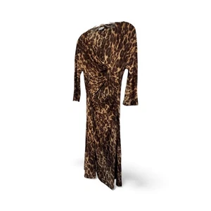 MAX MARA MIDIKLEID ANIMAL PRINT GEDREHT/CUTOUT VORNE GR. S (44) - Bild 1 von 5