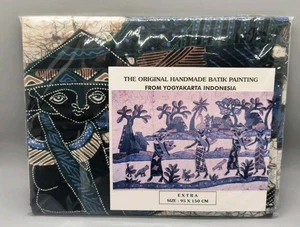 Indonesische Original handgefertigte Batik Malerei auf Stoff 95 cm x 150 cm - Bild 1 von 3