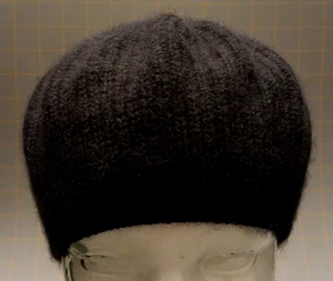 Vintage Damen OSFA Aris schwarz ultraweich Angora Mischung Beanie Slouch Mütze Kappe - Bild 1 von 6