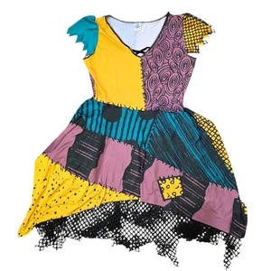 Disney Nightmare Before Christmas Sally Patchwork Costume Dress Halloween Size L - Picture 1 of 6