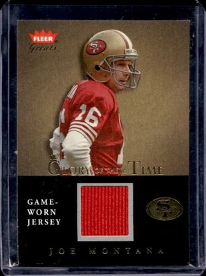 2004 Fleer Greats of the Game Joe Montana Glory Their Time Gold Jersey #GT-JM - Image 1 of 2