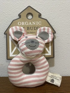 Apple Park Organic Farm Buddies Rattle Ballerina Mouse New - Picture 1 of 2