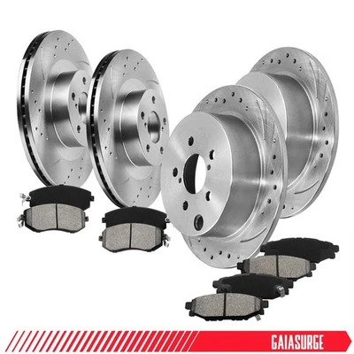 Front & Rear Brake Rotors + Pads for 2012 2013 2014 2015 2016 Subaru Impreza 2L - Image 1 of 4