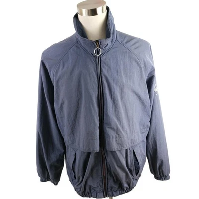 Винтажный докеры гольф мужской полный молнии темно-синий ветровка пальто куртка L - Изображение 1 из 4