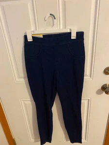 NEW WOMEN'S SIZE MED 8-10 HUE HIGH RISE COMFORT WAIST FULL LENGTH DENIM LEGGING - Picture 1 of 11