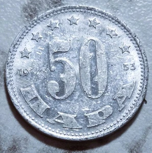 1953 Yugoslavia 50 Para Coin Free S&H BIN290 - Picture 1 of 2